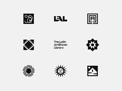 The Latin American Library initial concepts branding clean graphic design illustrator latin latinamerica library logfolio logo logomark logotype mark minimal museum neworleans tulane wordmark