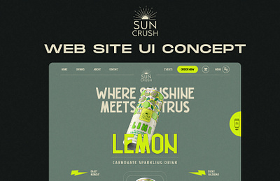 Sun Crush Beverage Web Site UI Design (Concept) branding figma ui user interface website