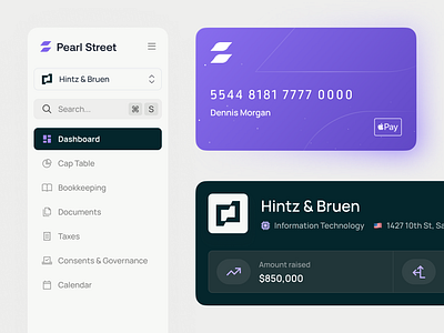 SaaS Snippets from Investment Dashboard 🔮 ai capital raise credit card dashboard ewallet finances financial glow header menu navigation payment saas sidebar sidemenu startup ui web app