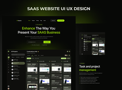 SaaS Website Design - Elevating User Experience dribbbleportfolio saas saas website design ui ui ux ux