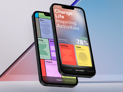 Mental Health App colourful ui glassmorphism ui mental health app mobile app ui ui design ux design