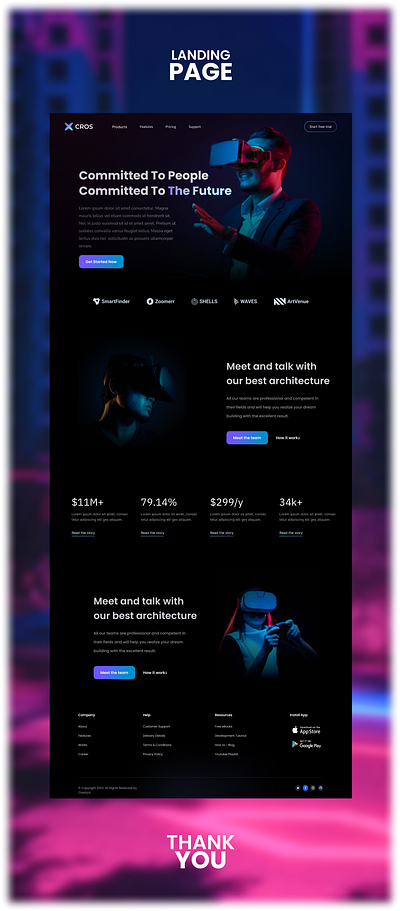 SaaS landing page