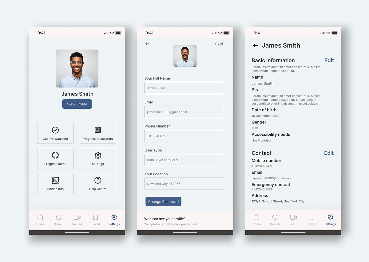 Personal Profile UI by Mahfuz rahman on Dribbble