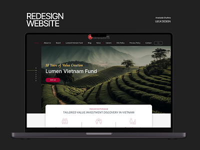 Website redesign brending investments mainpage redesign uiux webdesign