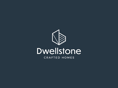 Dwellstone Crafted Homes abstract home home building logo luxury minimal modern stone