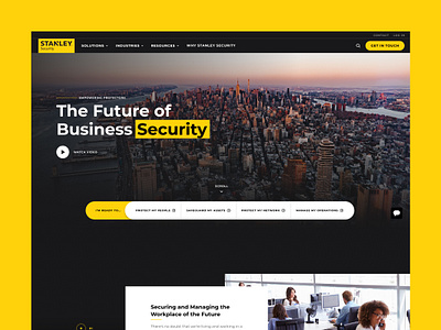 Global Enterprise Security Brand UI/UX Visual Design design system enterprise global website yellow