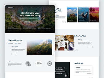 Travel Guide Agency Website Design design concept figma home page landing page travel guide ui ux