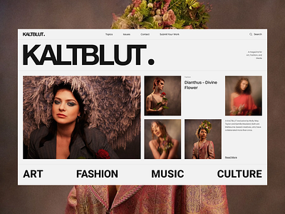 Kaltblut Concept Homepage Redesign magazine ui web design