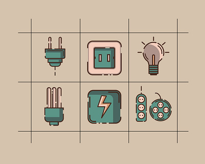 Electrical icon vector asset graphic free download recharge