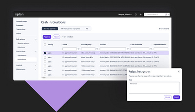 Cash Instructions — Iress accessibility app b2b banking cash transfer cms desktop financial financial app fintech money saas transaction ui user experience user flow ux voice navigation withdrawal