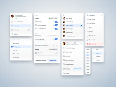 Context menu V1 design figma product design ui