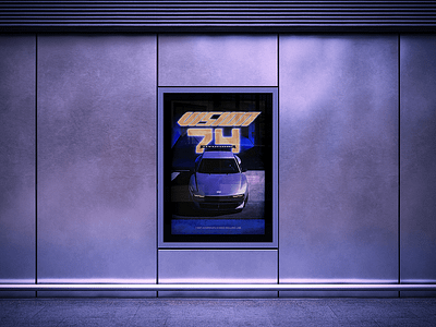 N VISION 74 - Vaporwave Poster Design advertising aesthetic marketing poster poster design retro vaporwave vintage