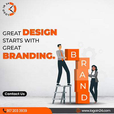 Unleash Your Brand's Potential with Logoin24 art branding design graphic design grid icon identity illustration logo logo design logoin24 pattern ui