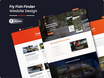 Fly Fish Finder Website Design figma fish finder fish website fishing ui design uiux ux design web ui website design wordpress