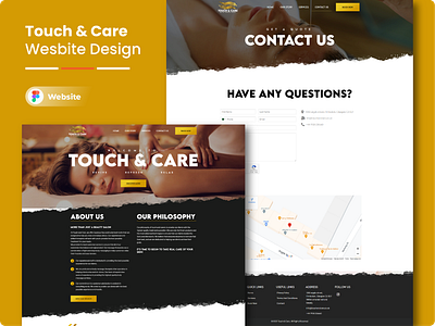 Touch & Care Website Design design figma massage website touch care ui design uiux ux design web design web ui website design wordpress