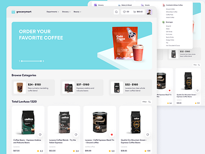 Grocerymart 3d animation branding design figma graphic design grocery grocerymart landing page logo mart motion graphics shop ui ux website