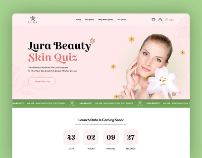 Skincare Beauty Web Design skincare beauty design skincare web landing page skincare website
