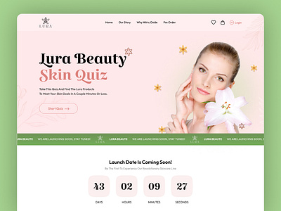 Skincare Beauty Web Design skincare beauty design skincare web landing page skincare website