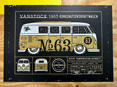 Vanstock Poster Design illustration printing screenprint vanstock volkswagen vw