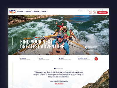 Iconic Industry Leading Adventure Travel UI/UX Visual Design adventure travel blue design design system ui ui design website