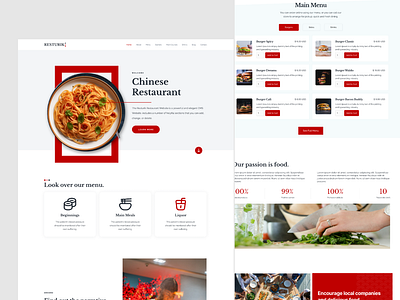 Resturik Restaurant Website cafe chinese food fast food food healthy food menu restaurant uiux web design website