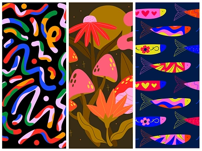 ✨🌺Unsplash | Surface Pattern Designs🐟 colorful fish illustration illustrator pattern pattern design surface pattern design vector vetor illustration