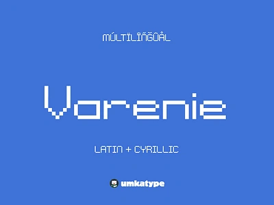 Varenie Pixel Display Font 8 bit 80s font 90s font bitmap cartoon font cyrillic font display font game development game font light pixel multilingual font pixel pixel font type web font кириллица шрифт