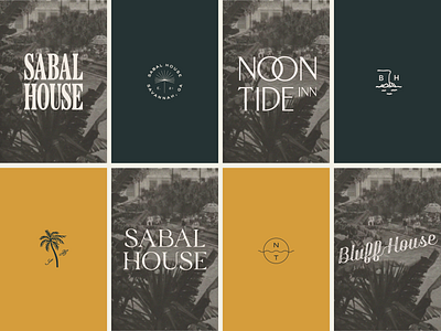 Unchosen Boutique Hotel Logos branding design identity illustration logo southern typography vintage