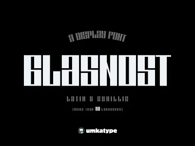 Glasnost - Modern Display Font bold font futuristic font impressive font typeface