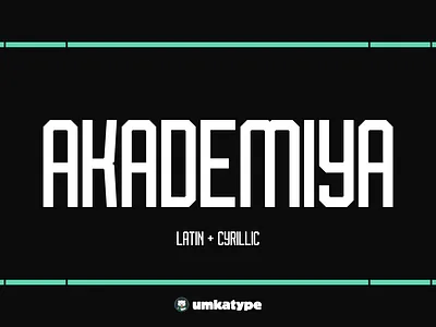 Akademiya - Display Font futuristic font geometric font typeface