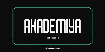 Akademiya - Display Font futuristic font geometric font typeface