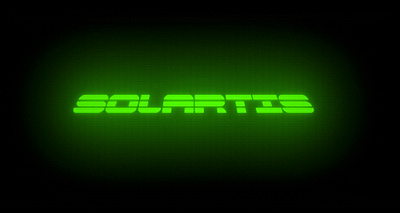 Solartis | Retro-futuristic video game logo branding computer crt green indiedev logo retro video game