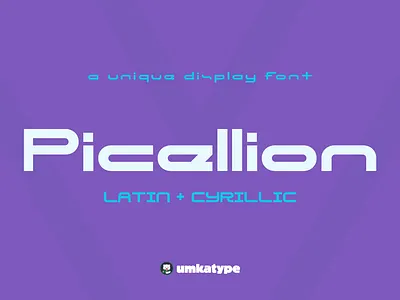 Picellion - Display Font futuristic font impressive font outstanding font typeface