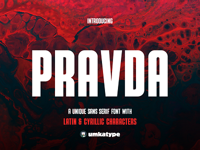 Pravda - Modern Display Font futuristic font geometric font typeface