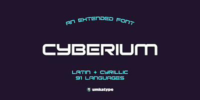 Cyberium - Display Font bold font geometric font