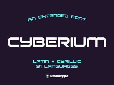 Cyberium - Display Font bold font geometric font