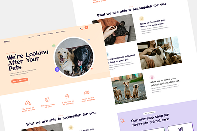 Animo Pets Website animals care cat medical pet pet website ui uiux web design website