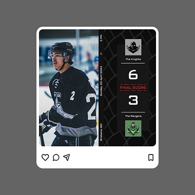 Hockey Social Media Graphics design graphic design hockey instagram instagram post social media social media post