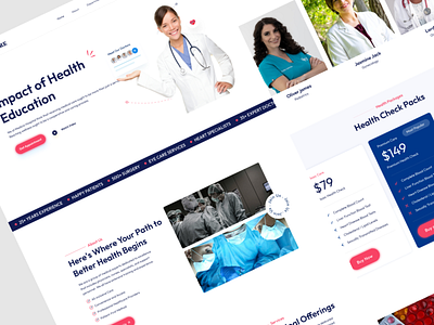 Medcare-Medical Website clinic doctor health landing page medical medical website medicine uxui web design