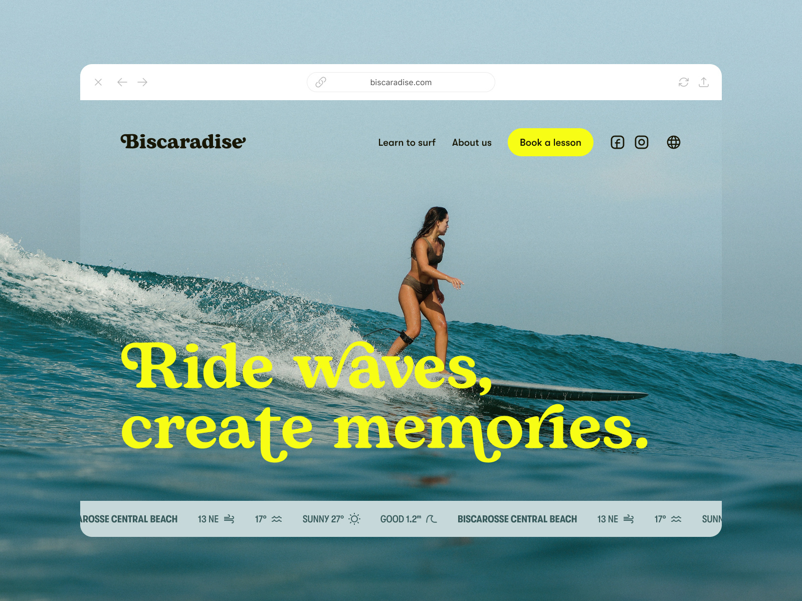 Surf School Landing Page by David Bruggisser 🏄 on Dribbble