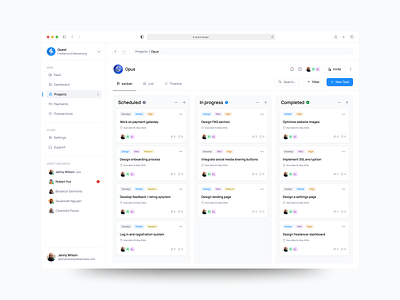 Project management tool on a freelancing web app dashboard design figma freelance hero section landing page light mode project management saas saas dashboard saas hero saas hero section ui ui design ui kit uiux ux design web design website