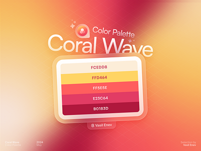 🪸 Coral Wave color colors coral design design system graphic hex modern new orange palette pantone red ui ux wave web yellow