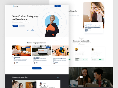 Education Website e learning education learning learning website school skills student uiux web design website