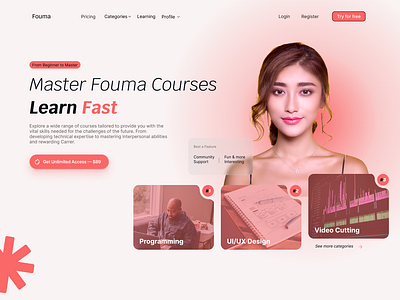 Budget Friendly Webdesigns FOUMA Courses branding design figma graphic design logo ui ux web design