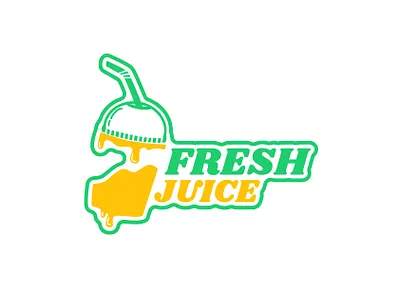 Fresh Juice Logo branding design graphic design illustration lettering logo mascot vector vintage