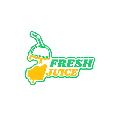 Fresh Juice Logo branding design graphic design illustration lettering logo mascot vector vintage