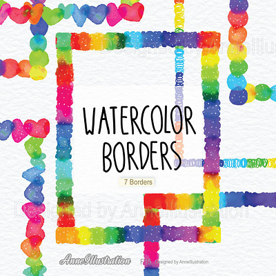 Watercolor Borders borders frame kids rainbow rainbow borders vivid watercolor borders