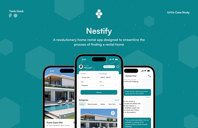 Nestify - Home Rental App Case Study case study home rental real estate uidesign ux uxdesign