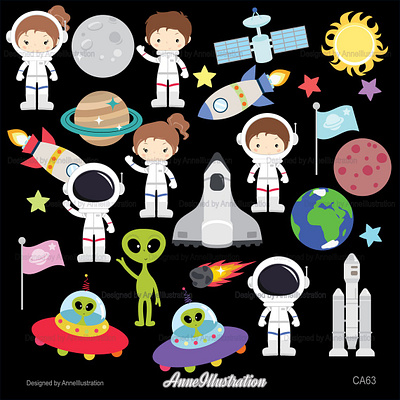 Astronaut Clipart alien astronaut earth kids outer space rocket spaceship ufo