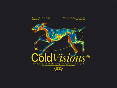 Cold Visions composition dog futuristic galgo graphic design heat map mexican mexico minimal modern race dog thermal y2k y2k artist y2k design
